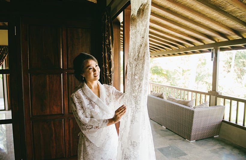 wedding gown in bali